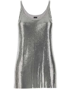 Rabanne Metal Knit Top - Grey