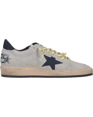Golden Goose Ballstar Obermaterial aus Wildleder, Stern und Ferse aus Leder - Weiß