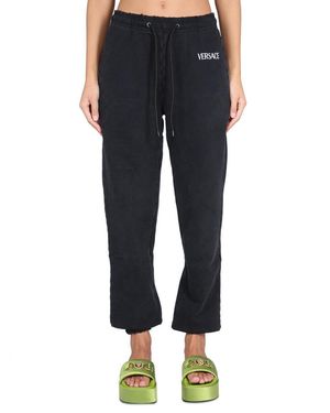 Versace Jogging Trousers With Logo - Blue