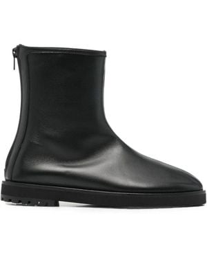 Dear Frances Joss Leather Ankle Boots - Black