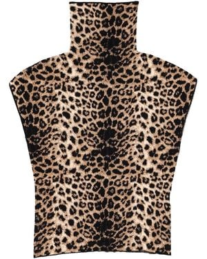 Circus Hotel Animal Print Top - Black