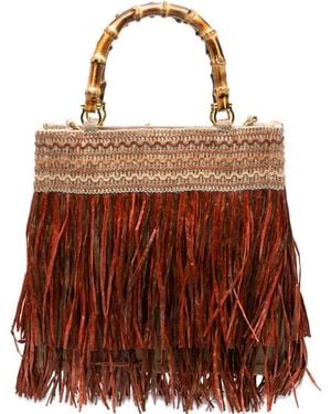 La Milanesa Calla Medium Handbag - Brown