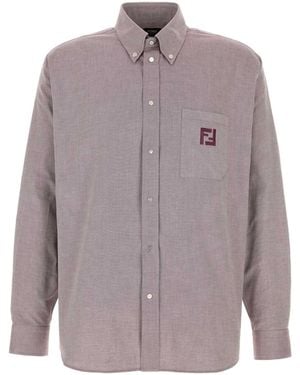 Fendi Oxford Shirt - Purple