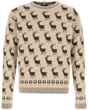 Moncler Light Jacquard Jumper - White