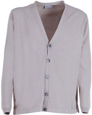 Sette Fili Cashmere Cardigan M/Lunga Fondo Tubolare Con Spacchi - Gray