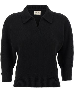 KHAITE 'herve' Poloshirt - Zwart