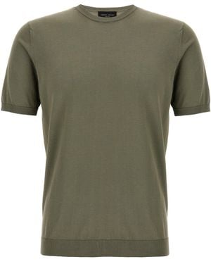 Roberto Collina Gebreide T -shirt - Groen