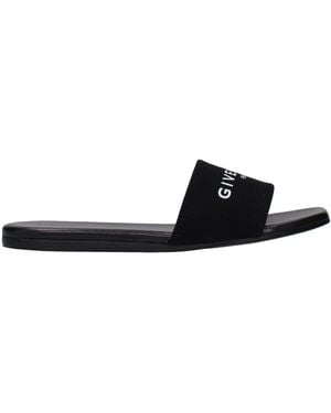 Givenchy Slippers And Clogs 4G Fabric - Black