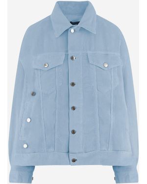 Haikure Cotton Velvet Jacket - Blue