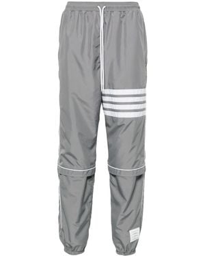 Thom Browne Mid Rise Ripstop Track Broek - Grijs