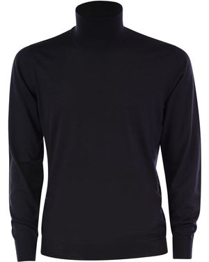 Fedeli Turtleneck Trui In Maagdelijke Wol - Blauw