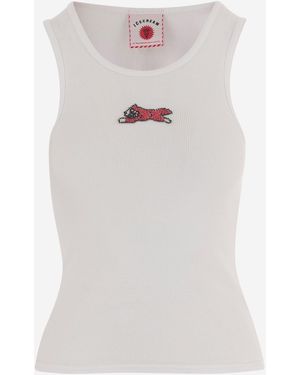 ICECREAM Tank Top Stretch Cotton - White