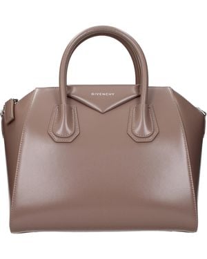 Givenchy Handbags Antigone Skinned And Tortured - Brown