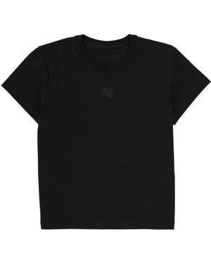 T By Alexander Wang Essential Shrunk T-Shirt - Black