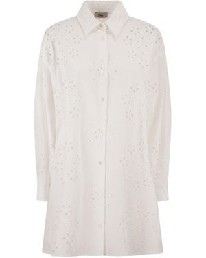 Herno Broderie-Shirt - Weiß
