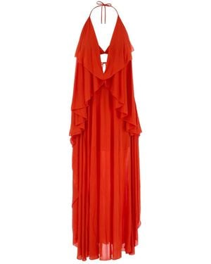 Loewe Crepe Paula S Ibiza Dress - Red