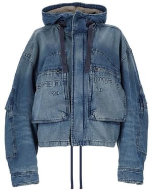 Alexander Wang Cotton Denim Cargo Jacket - Blue