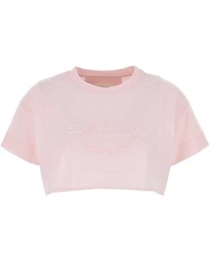 Givenchy Pastel Cotton Crop-Top - Pink