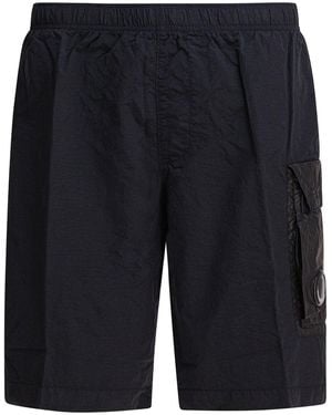 C.P. Company Nylon Cargo Swimsuit Swimwear Nero-Uomo - Blu