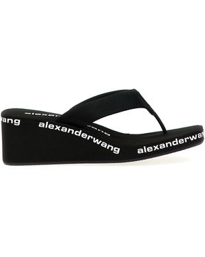 Alexander Wang Nylon Wedge Slippers - Zwart