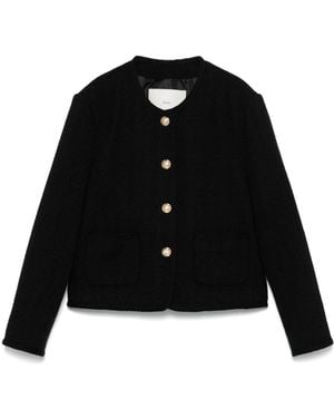 DUNST Tweed Jacke - Schwarz