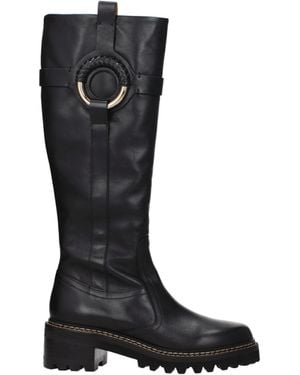 See By Chloé Leather Gloves - Black