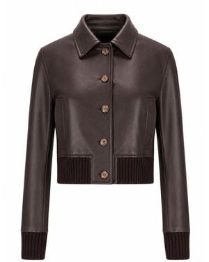 LA ROSE Leather Jacket Nappa - Brown