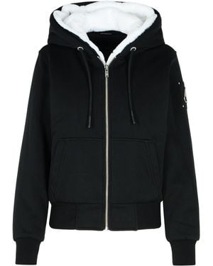 Moose Knuckles Felpa Di Miscela Di Cotone Nero "Classico" Classico Di