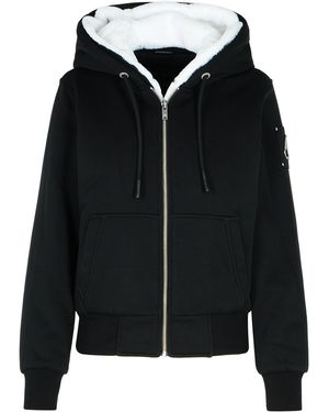 Moose Knuckles Sudadera de algodón de algodón negro clásico de '