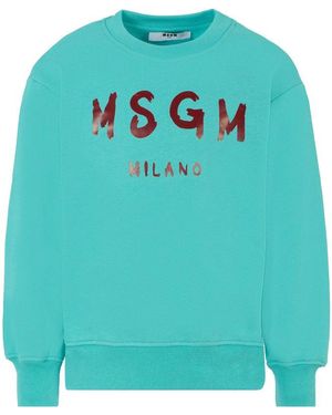 MSGM Jersey With Logo - Blue
