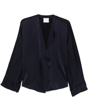 forte_forte Silk Satin Shirt - White