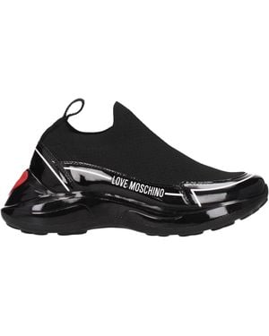 Love Moschino Damens Schwarze Stoff-Sneaker