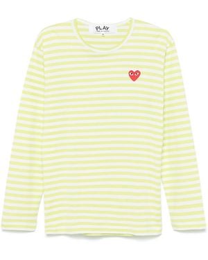 COMME DES GARÇONS PLAY U T Shirt Emblem Knit - Yellow