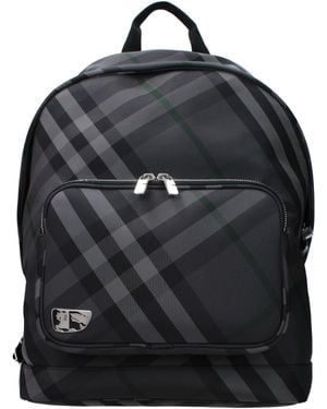 Burberry Zaini E Marsupi Uomo Tessuto Grigio/Carbone - Black