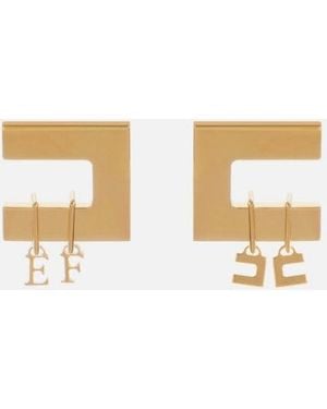 Elisabetta Franchi Pendientes Con Charms - Blanco