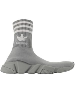 Balenciaga Speed Lt Adidas Sneakers /Logo - Gray