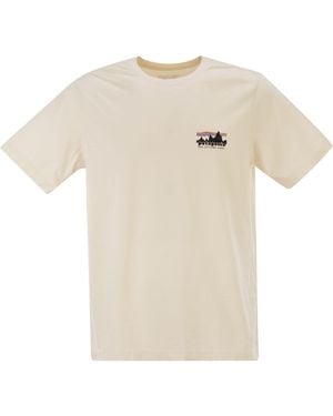 Patagonia Cotton T Shirt With Print - Natural