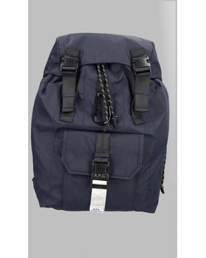 A.P.C. Backpack Trek Nylon Backpacks - Blue