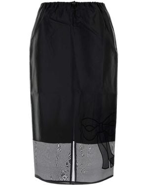 Cecilie Bahnsen Silk Blend Skirt - Black