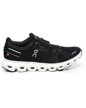 On Shoes Cloud 6 Gepolsterte Schwarze Sneaker