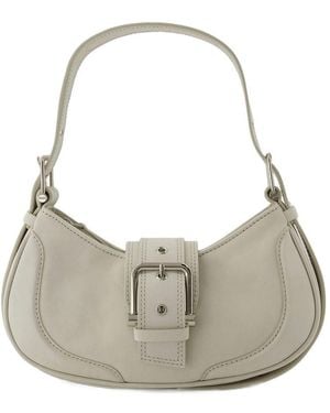 OSOI Hobo Brocle Schoudertas Lederen Crème - Grijs