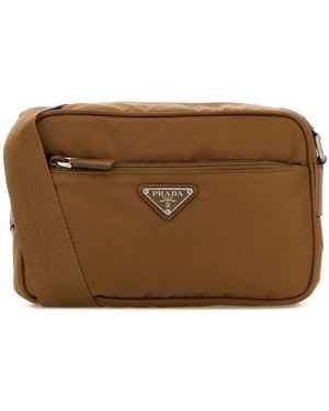 Prada Re-Nylon Crossbody Bag - Brown