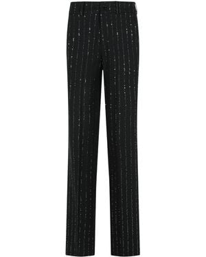 Philipp Plein 'Lady Fit' Paillettenhose in schwarzer Wollmischung
