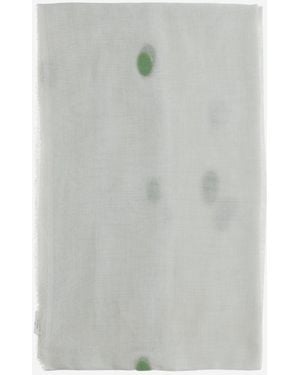 Faliero Sarti New Bonghino Silk Blend Scarf With Polka Dot Pattern - Grey