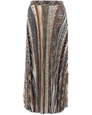 Missoni Pleated Skirt Gonne-Donna - Multicolore