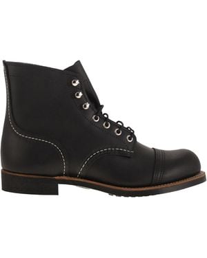 Red Wing Stivale A Gancio Di Ferro Per Ala Rossa - Nero