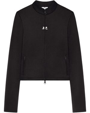 Courreges Cropped-Jacke Mit Reißverschluss - Schwarz