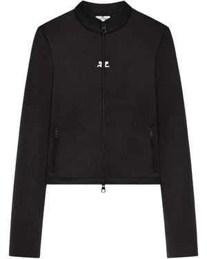 Courreges Biker Tracksuit Interlock Jacket - Black