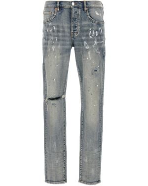 Purple Jeans de fit de color púrpura - Azul