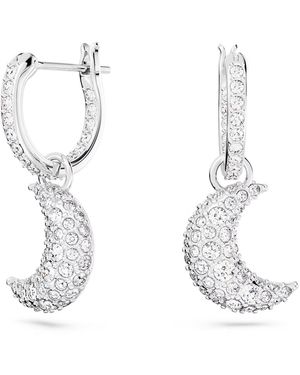 Swarovski Luna drop-ohrhänger, mond - Weiß